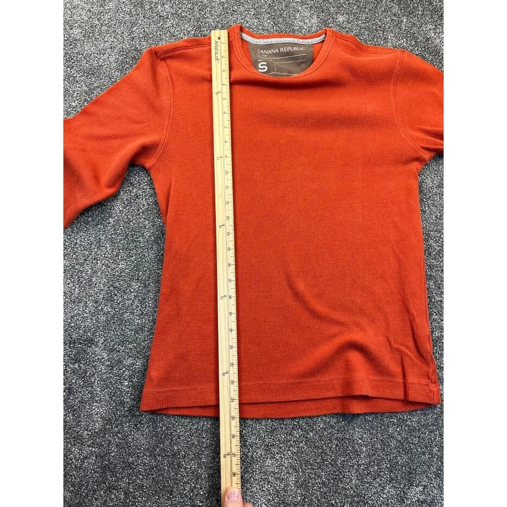 Banana Republic Sweater Men's Small Casual Crew Neck Long Sleeve Pullover Orange